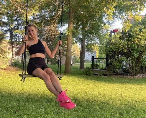 nix on swing wearing flux footwear runners