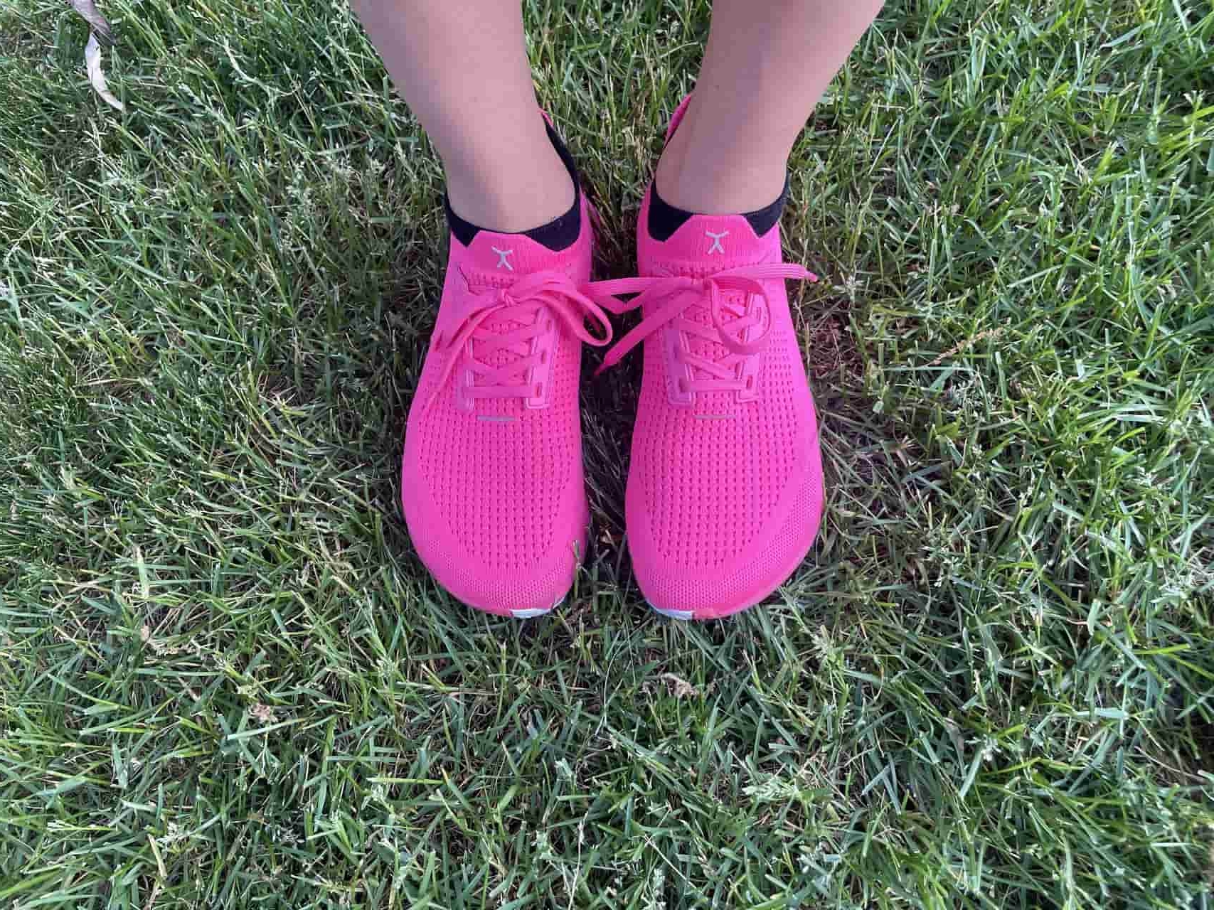 Pink Flux Footwear Runner shoes in grass 